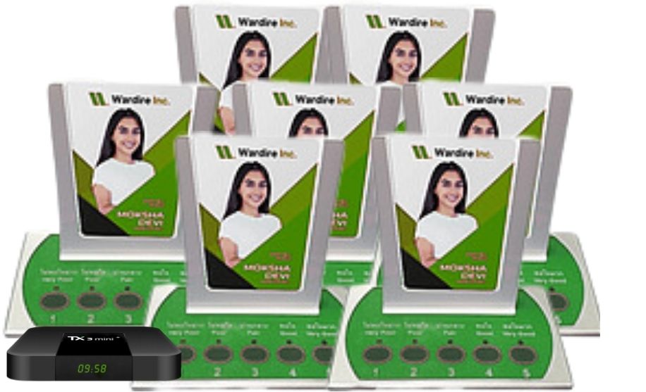 QS-FB03-SET7:เครื่องประเมินความพึงพอใจ Smart FeedBack