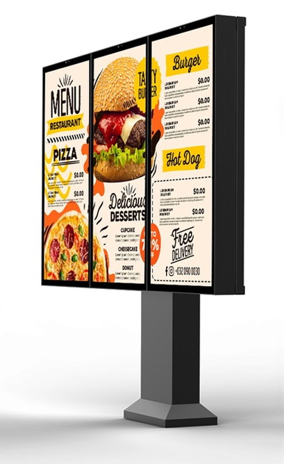 KDS-022:Outdoor Kiosk ป้ายแสดงผลกลางแจ้ง กันน้ำ กันแดด