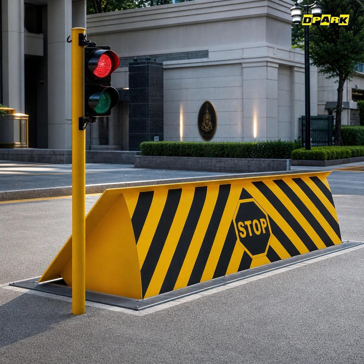 เครื่องกั้นถนนไฮดรอลิก Road Blocker เต็มเลน